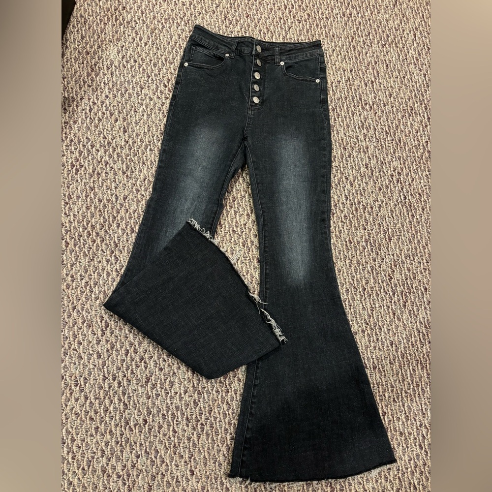 Altar'd State Charcoal Flare Jeans Size SMALL
